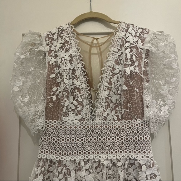 Bronx and Banco "Megan" Mini Dress in White Lace - Size 4 (S) - Picture 4 of 14